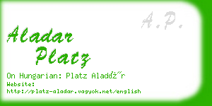 aladar platz business card